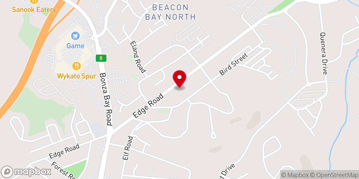 Map showing location of Saint Crucis Lutheran Church