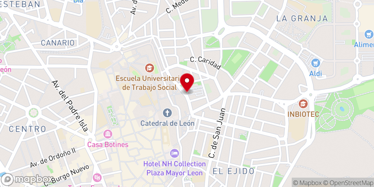 Map showing location of Aparcamiento San Pedro - Catedral 2