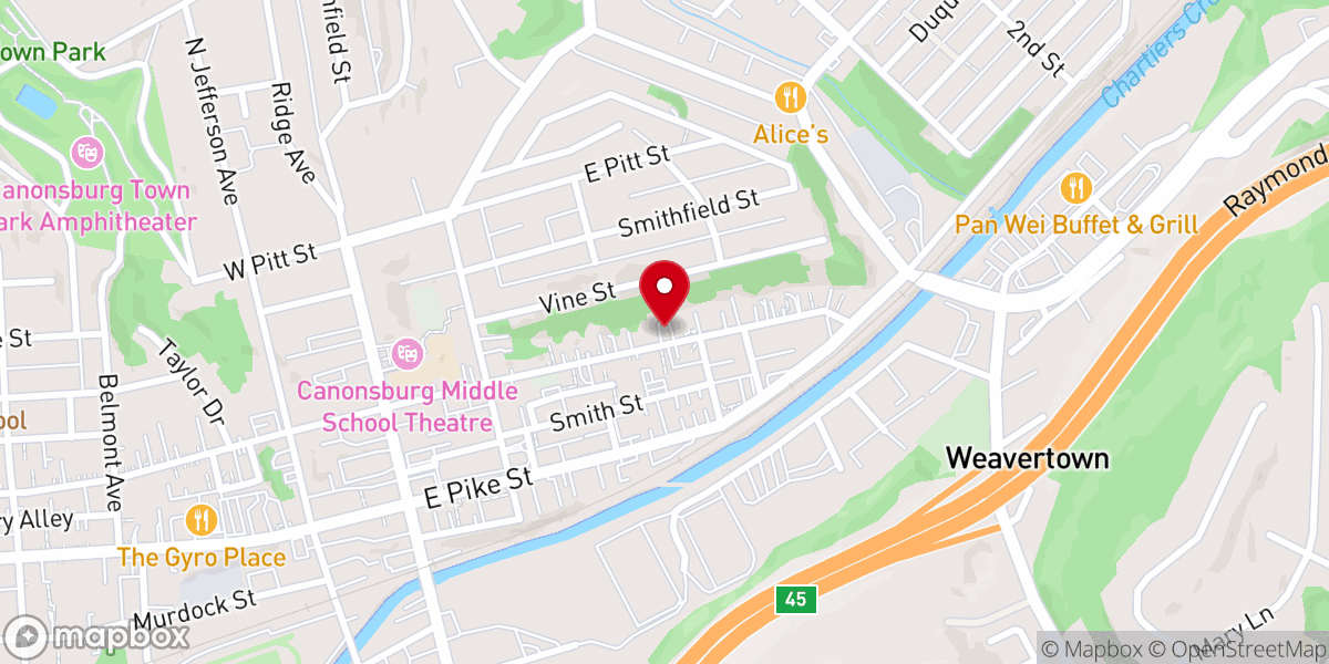 Map showing location of Sacred Heart of Jesus Pncc