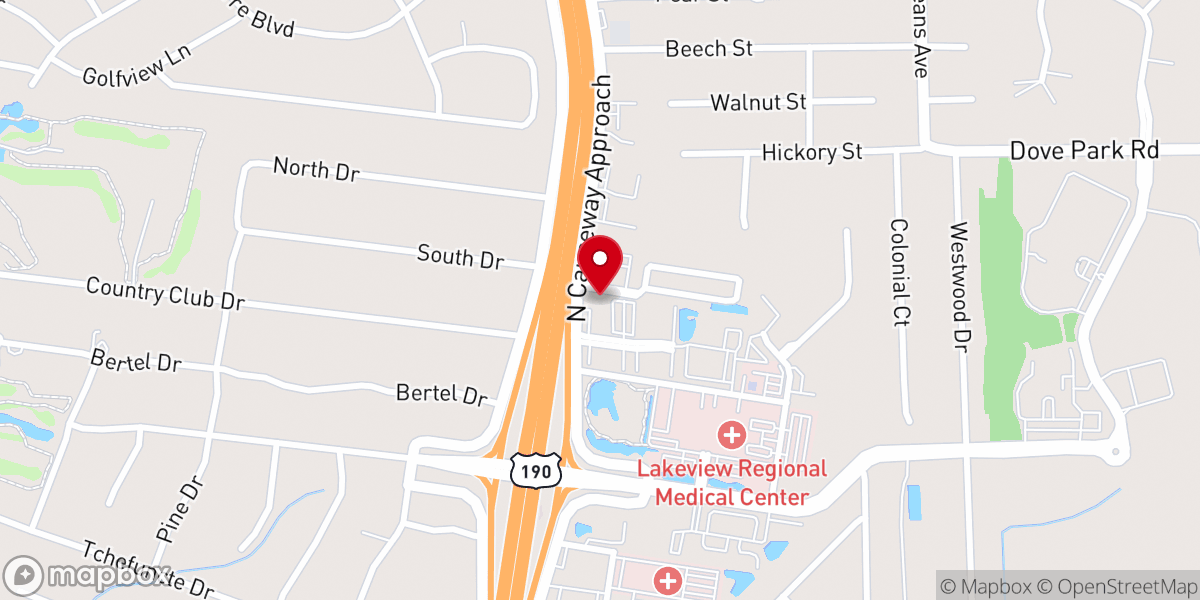 Map showing location of Archdiocese of New Orleans Northshore Pastoral Center