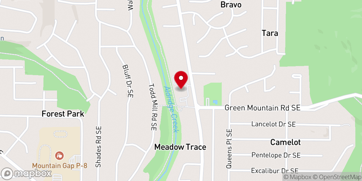 Map showing location of St Thomas Episcopal Church