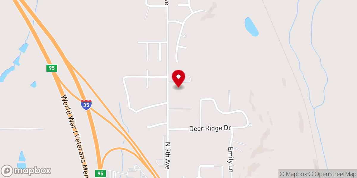 Map showing location of Lighthouse Worship Center