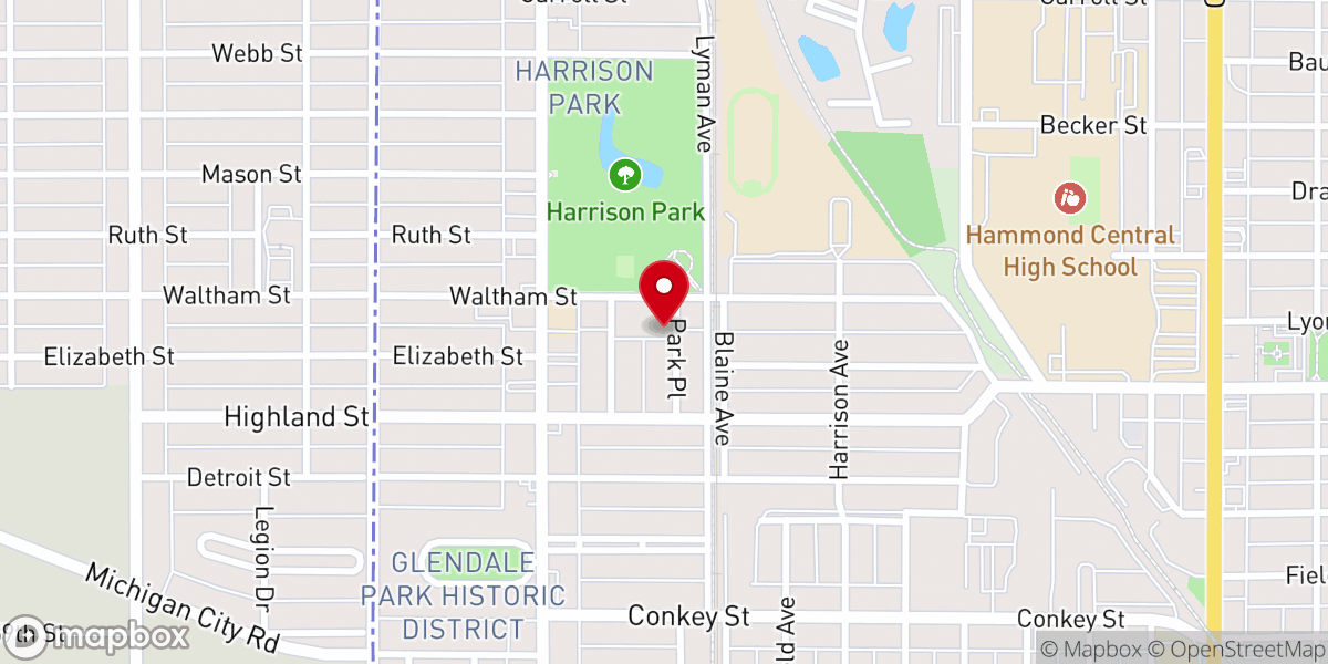 Map showing location of Greater Deliverance Center Church
