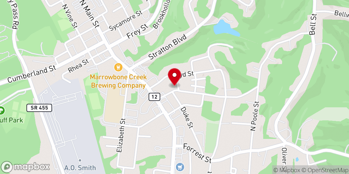 Map showing location of St Paul AME Church