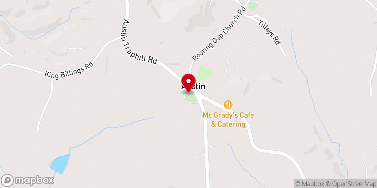 Map showing location of Knobbs Baptist Church