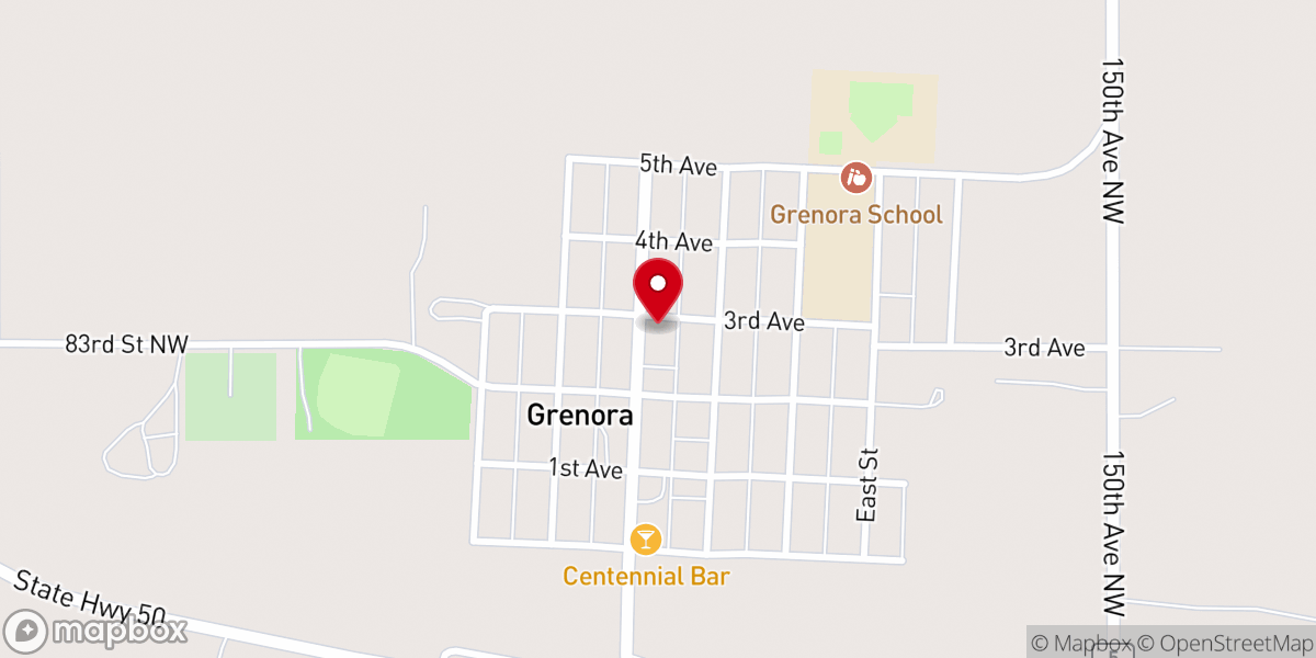 Map showing location of St Olaf Lutheran Church