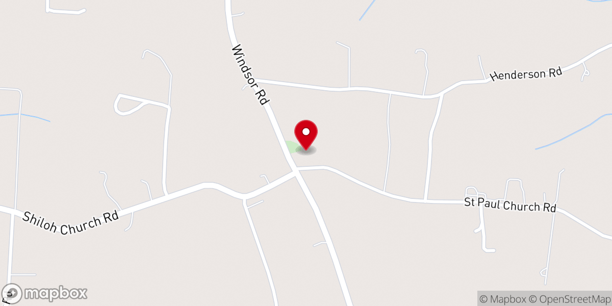 Map showing location of Shiloh Baptist Church