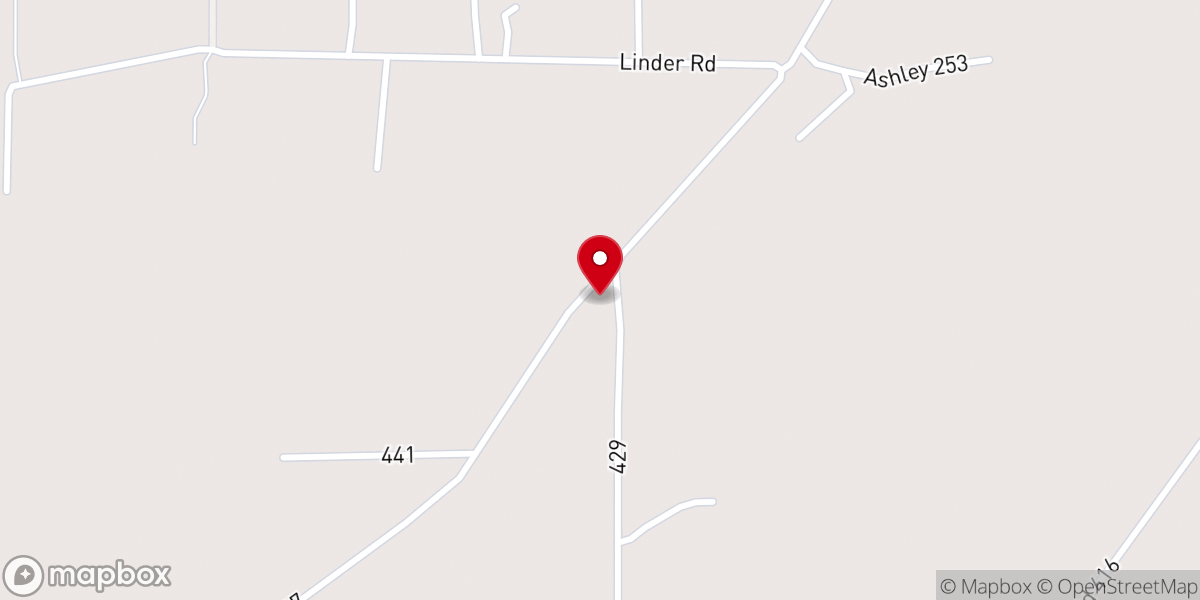 Map showing location of Hollis Chapel