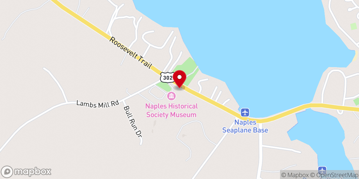 Map showing location of Naples United Methodist Church