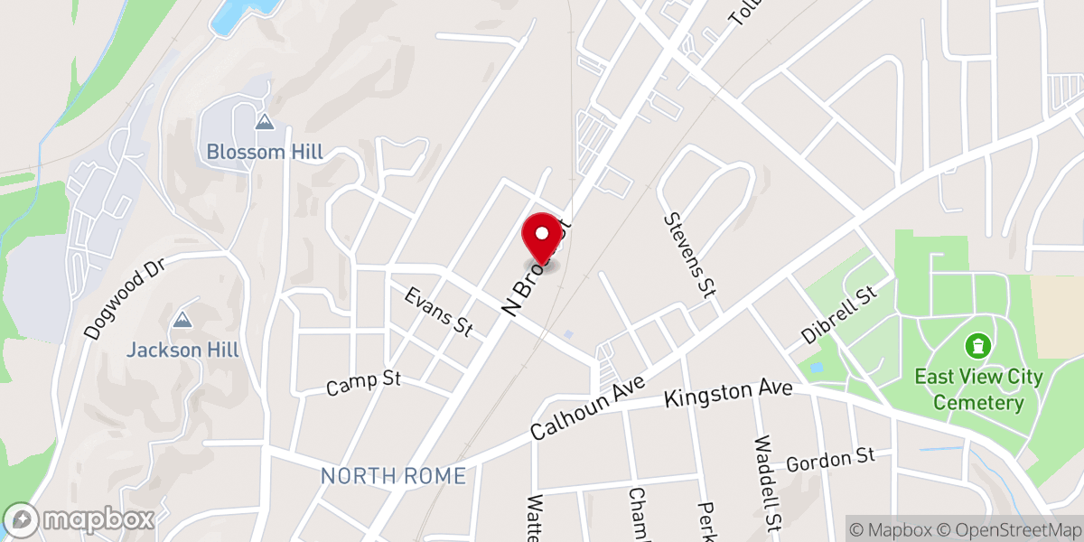 Map showing location of North Rome Church Of God New Beginnings