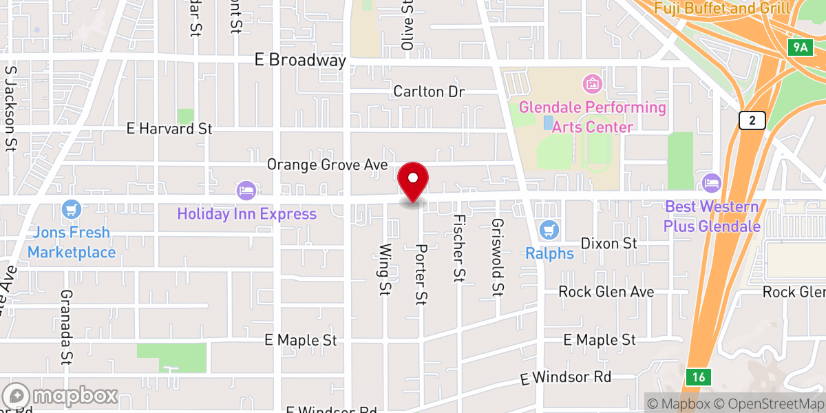 Map showing location of Bloy House, The Episcopal Theological School at Los Angeles