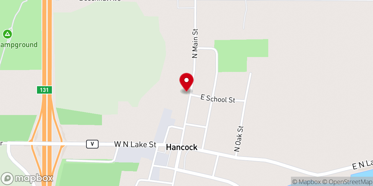 Map showing location of Hancock United Church-Christ
