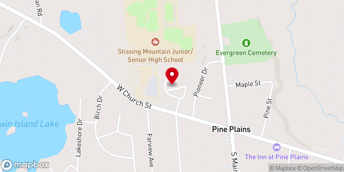 Map showing location of Stissing Farm
