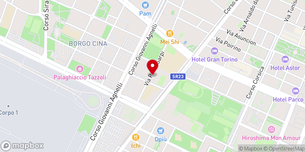 Map showing location of Oratorio Salesiano Agnelli