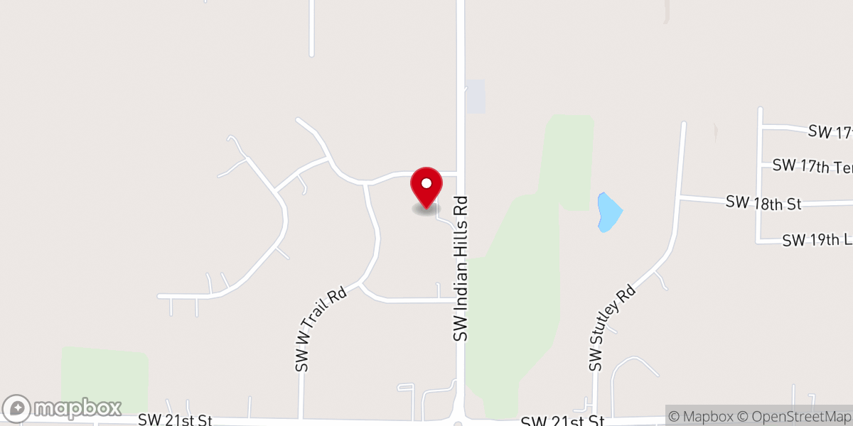 Map showing location of West Ridge Church Southern Baptist