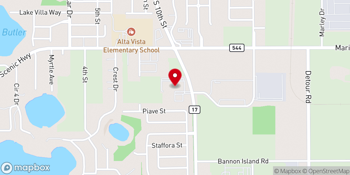 Map showing location of NorthRidge Church