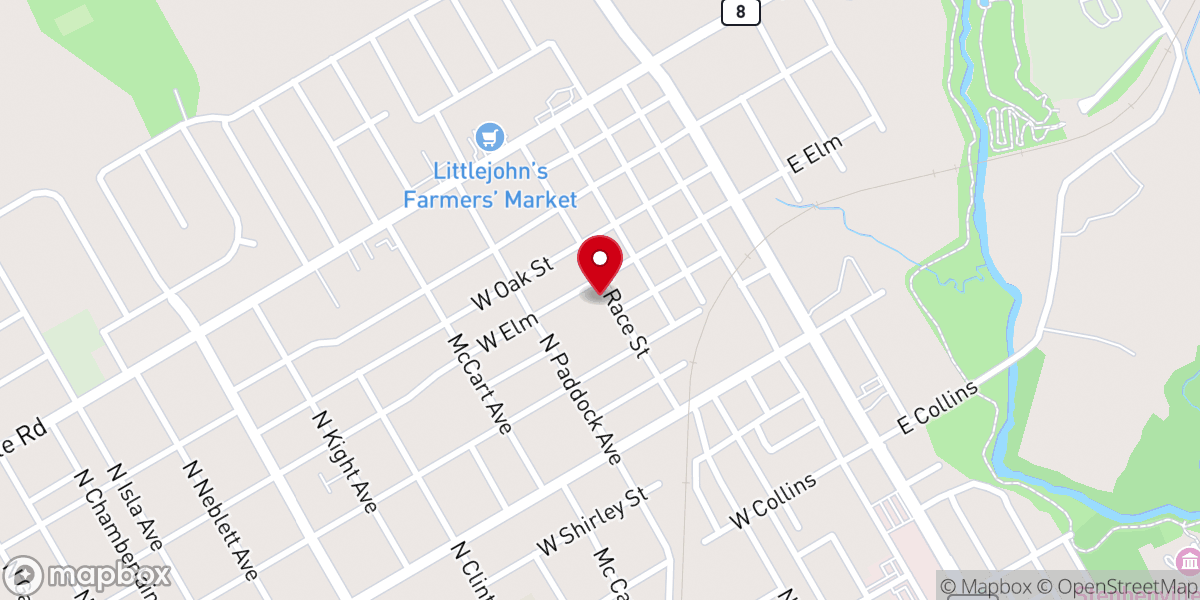 Map showing location of Iglesia Bautista Catedral De Alabanza Stephenville