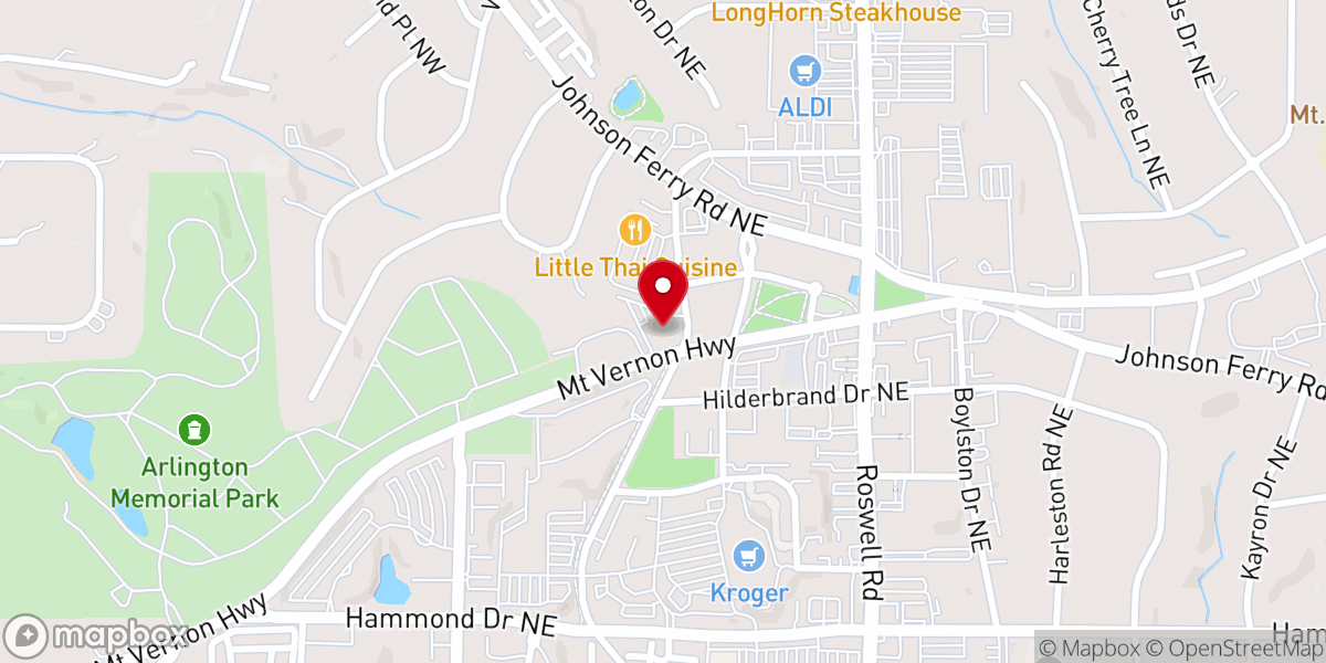 Map showing location of Sandy Springs Chapel