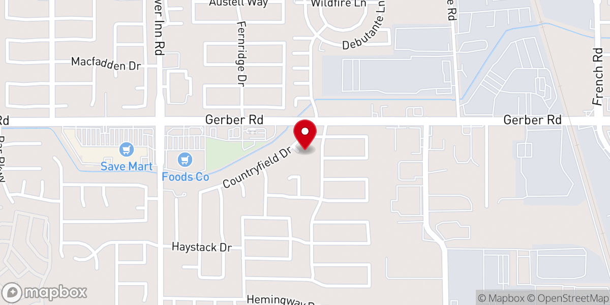 Map showing location of Caring Hands of God Ministries