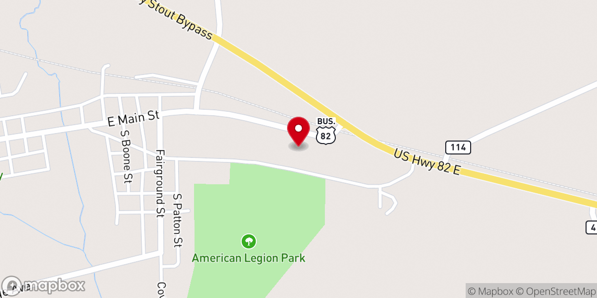 Map showing location of Friendship Baptist Church