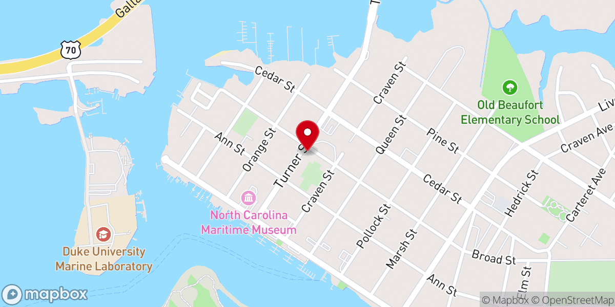 Map showing location of Beaufort By The Sea Community Church