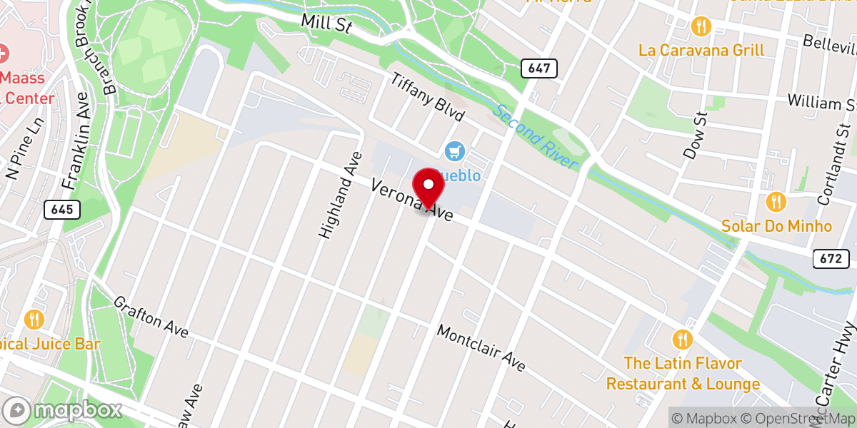 Map showing location of First Hispanic Presbyterian Church