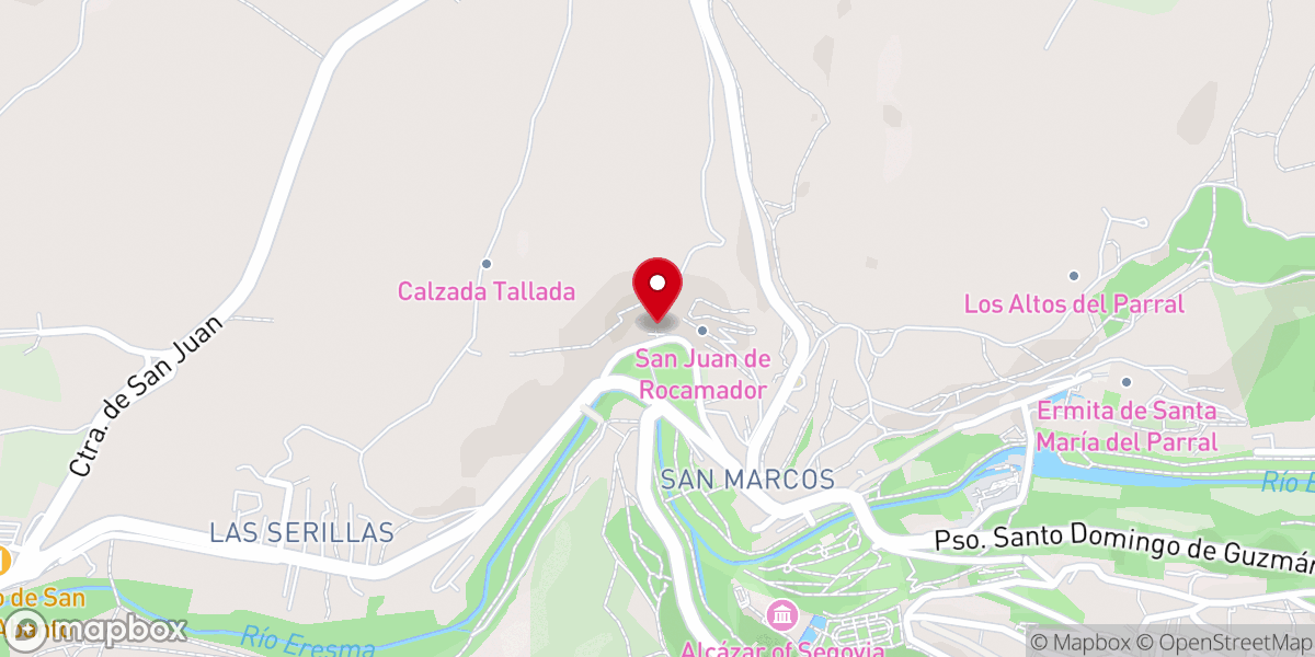 Map showing location of Monasterio del Corazón de Jesús y Nuestra Señora de la Fuencisla (Carmelitas Samaritanas)