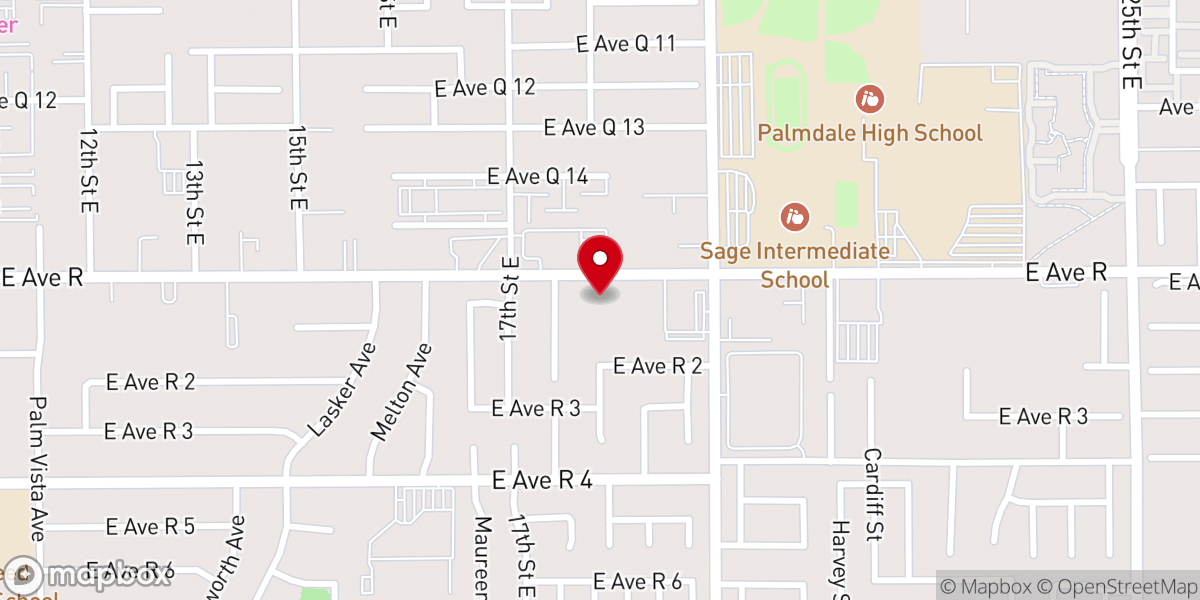 Map showing location of Palmdale Seventh-day Adventist Church
