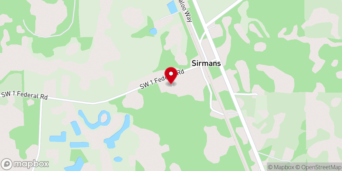 Map showing location of Sirmans Missionary Baptist Church