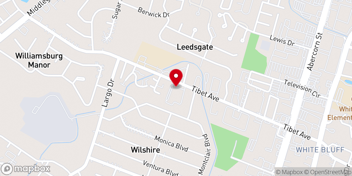 Map showing location of Southside Assembly of God Church
