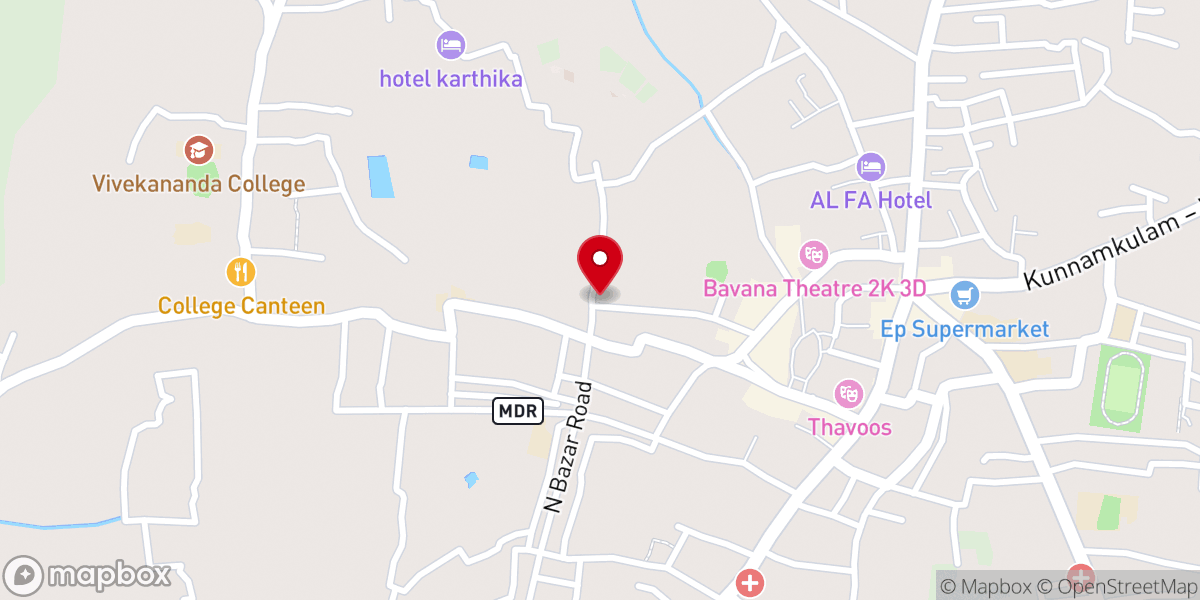 Map showing location of St. Lazarus Orthodox Syrian Church, Chiralayam