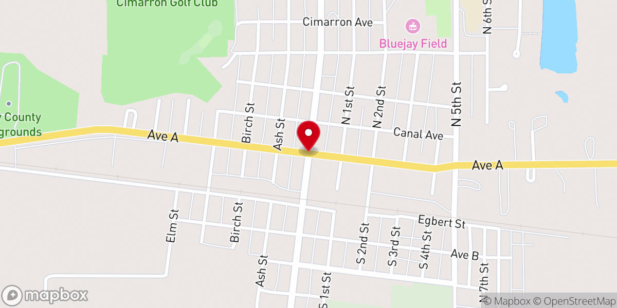 Map showing location of Cimarron Township