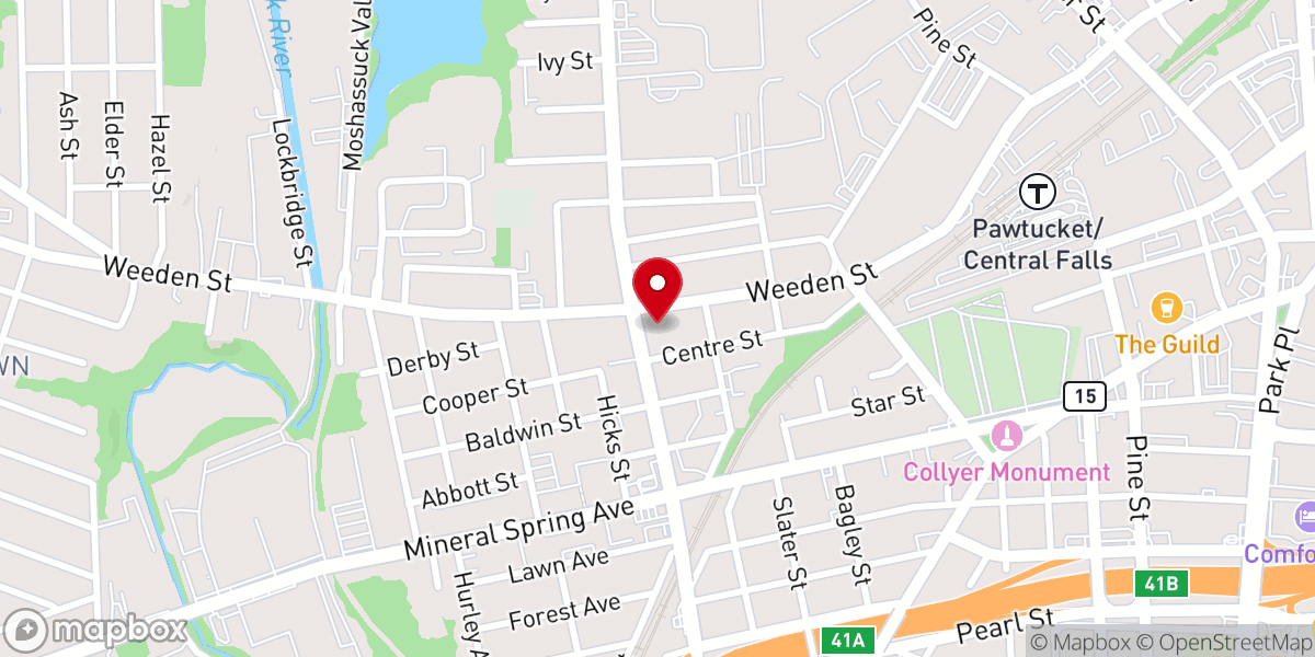 Map showing location of Woodlawn Baptist Church
