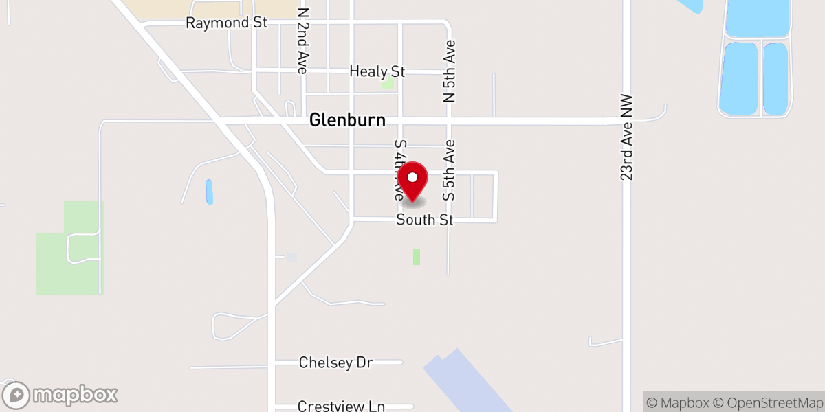 Map showing location of First Baptist Church