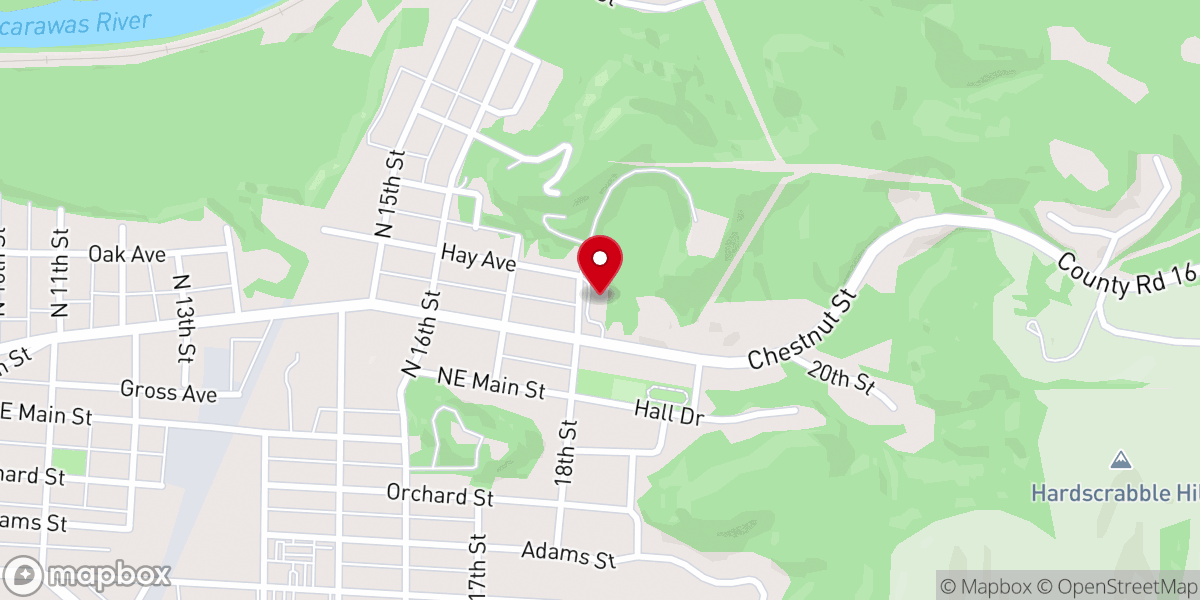 Map showing location of First Church of Christ
