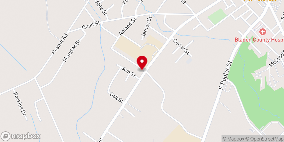 Map showing location of St James FBH Church
