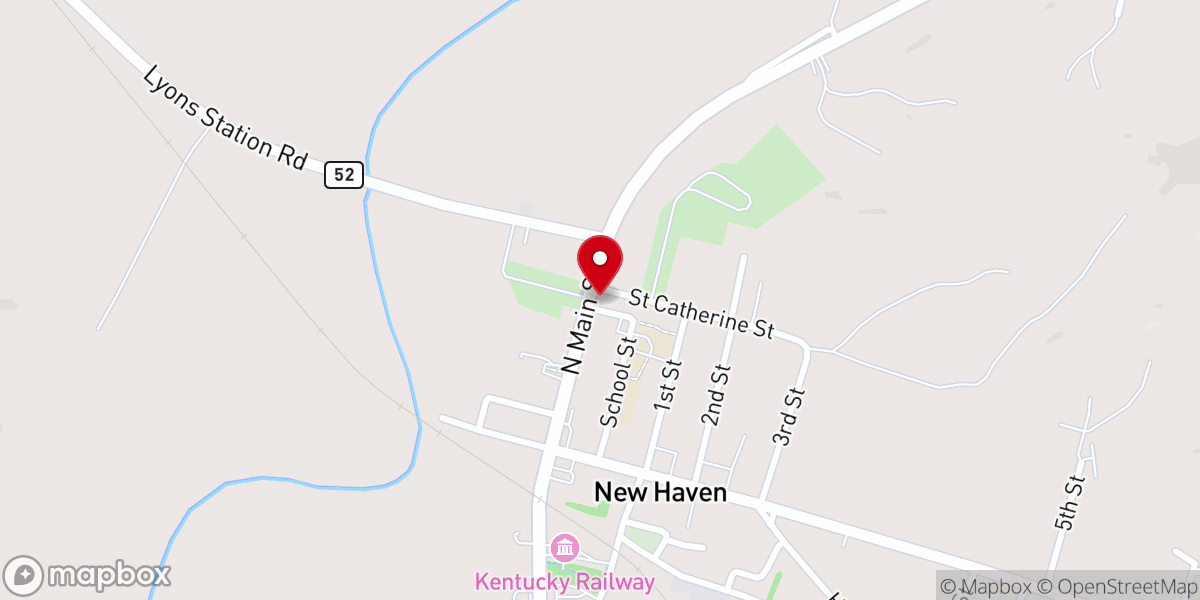 Map showing location of St. Catherine Catholic Church