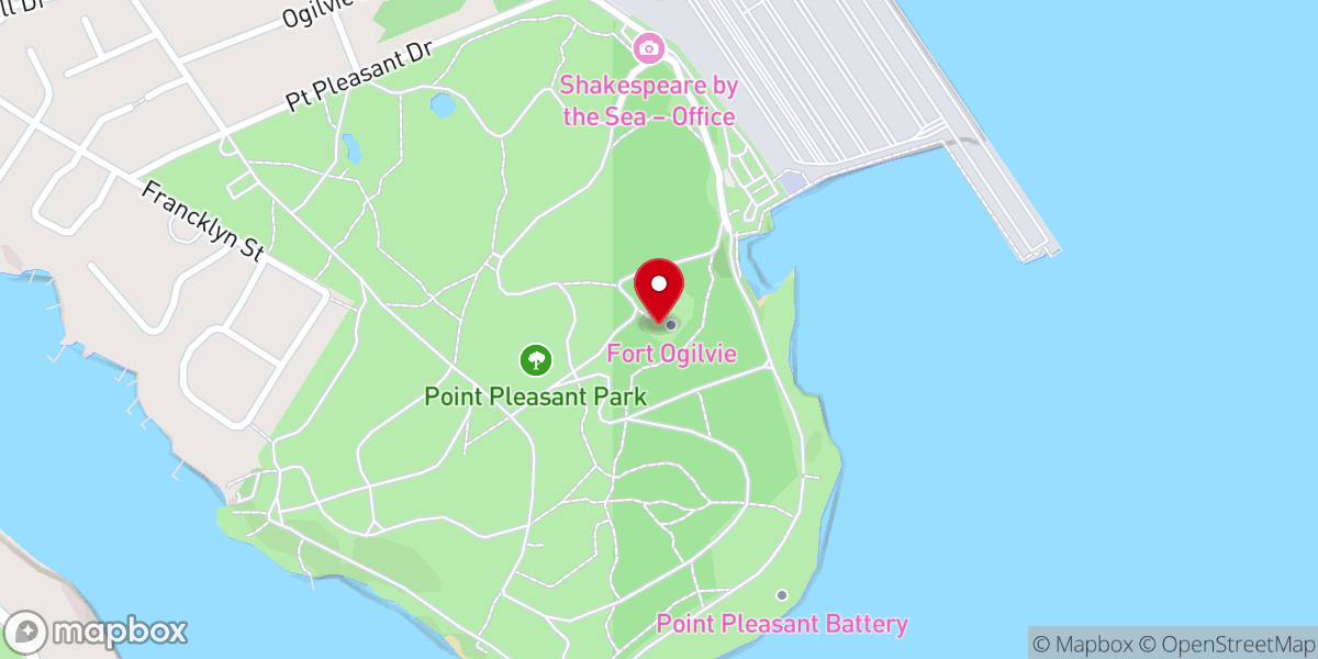 Map showing location of Fort Ogilvie