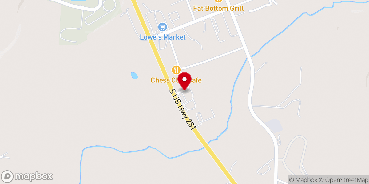 Map showing location of Chicken Express Blanco