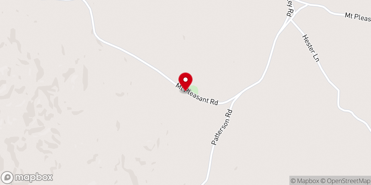 Map showing location of Mount Pleasant Freewill Baptist Church