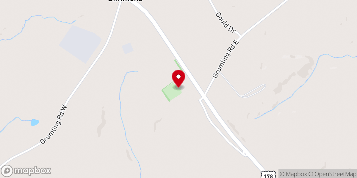 Map showing location of Pinegrove AME Church