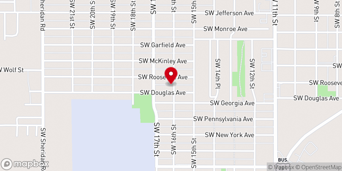 Map showing location of Open Door Church of God-Christ