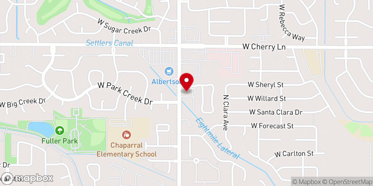 Map showing location of Riverside Community Church
