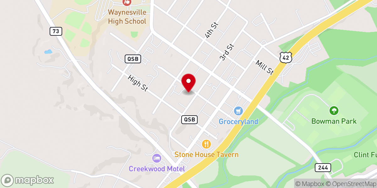 Map showing location of St Mary's Episcopal Church