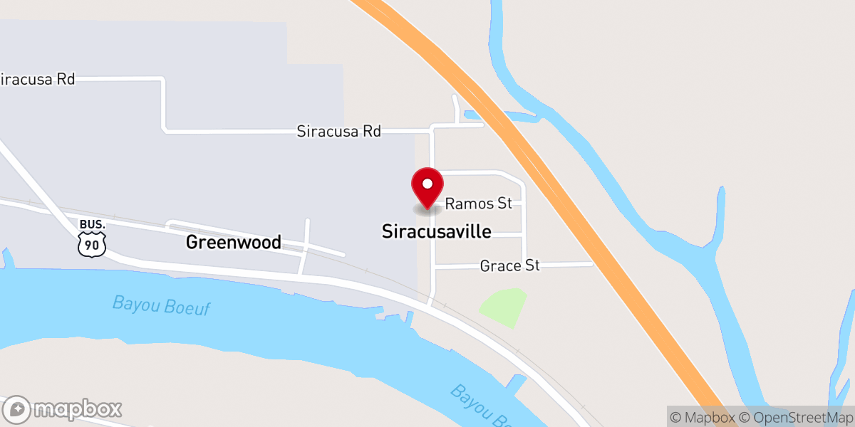 Map showing location of New Mt. Esther Baptist Church