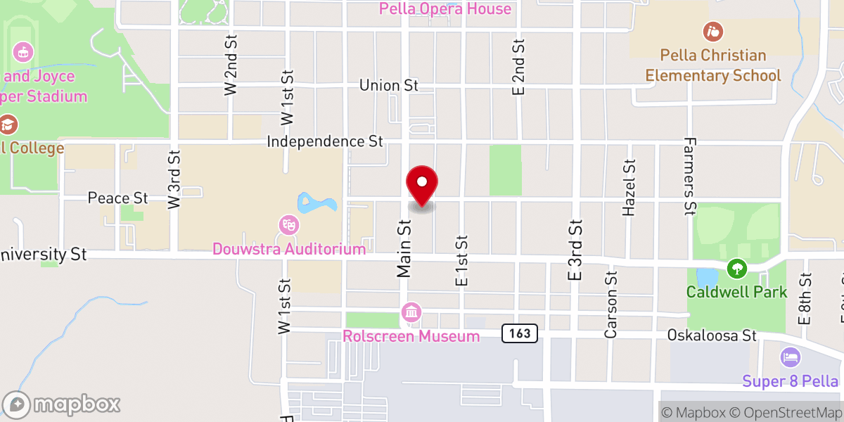 Map showing location of Berean Baptist Church