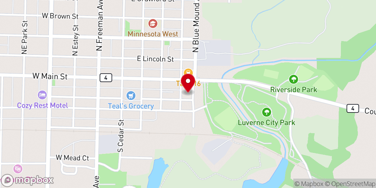 Map showing location of Living Rock Church