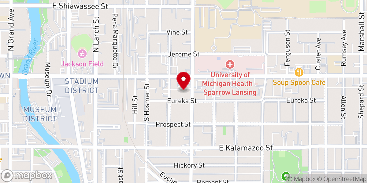 Map showing location of St. Luke Lutheran Church- Christ Campus