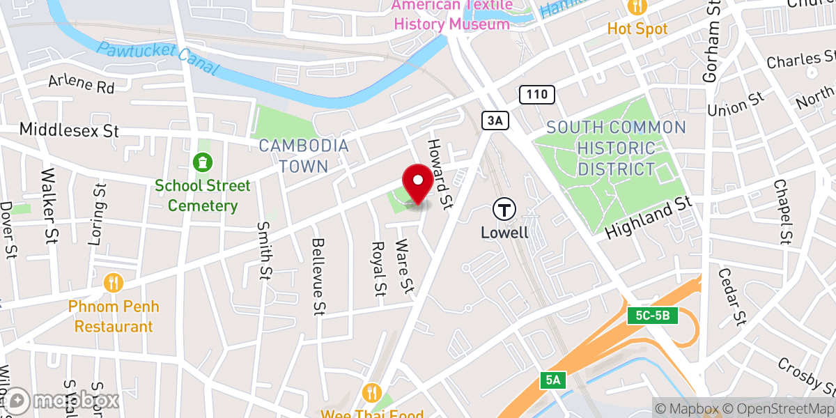 Map showing location of Bethel AME Church
