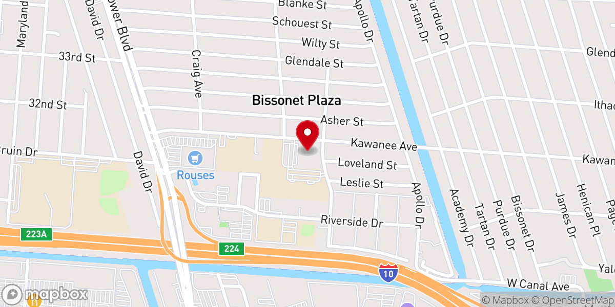 Map showing location of Saint Philip Neri Catholic Church